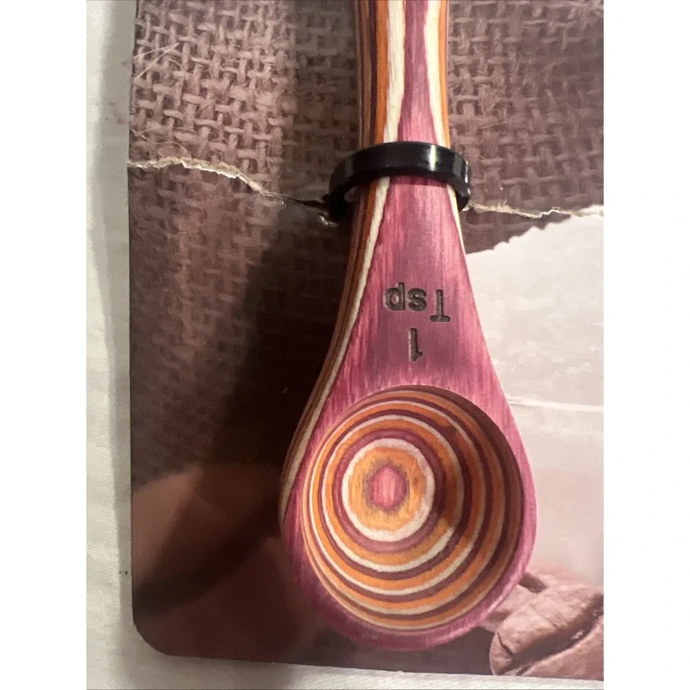 Island bamboo Pakka Collection Wood 2 in 1 Measuring Spoon Brown Table/Teaspoon
